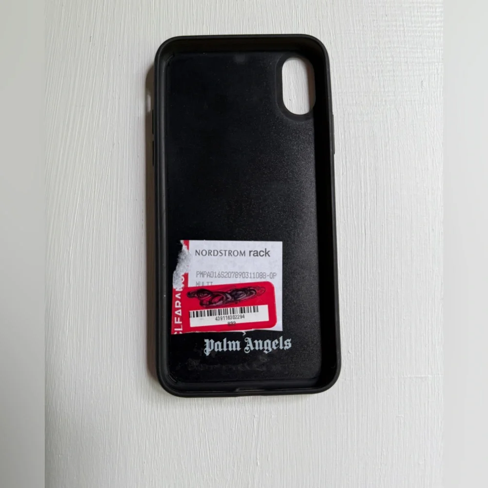 NEW PALM ANGELS Phone Case For  iPhone XS Black, Yellow Stripe $92
